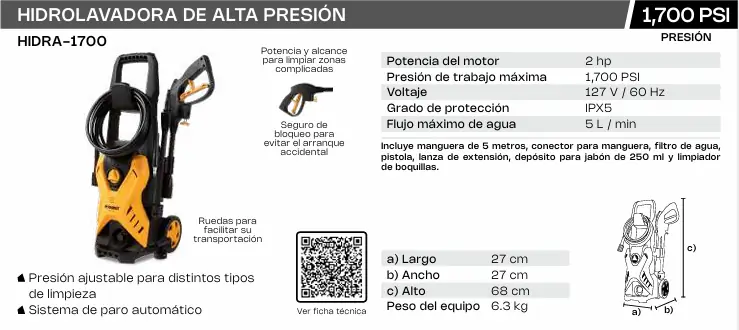 hidrolavadora de alta presión